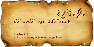 Ásványi József névjegykártya